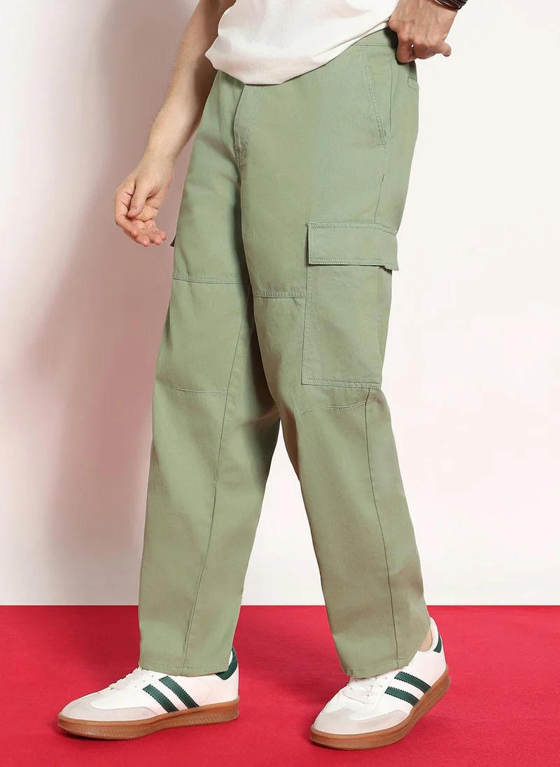 Urbano Fashion  Urbano Fashion Men's Pista Loose Baggy Fit Solid Cargo Chino Pant with 6 Pockets Non-Stretchable for Men | Best Price UAE
